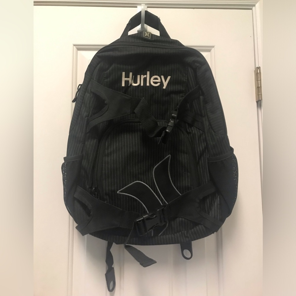 Vintage Hurley Emo Skater Pinstripe Backpack